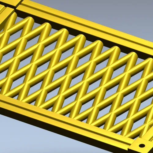 Diamond Lattice Grille - STL 3D Model for CNC