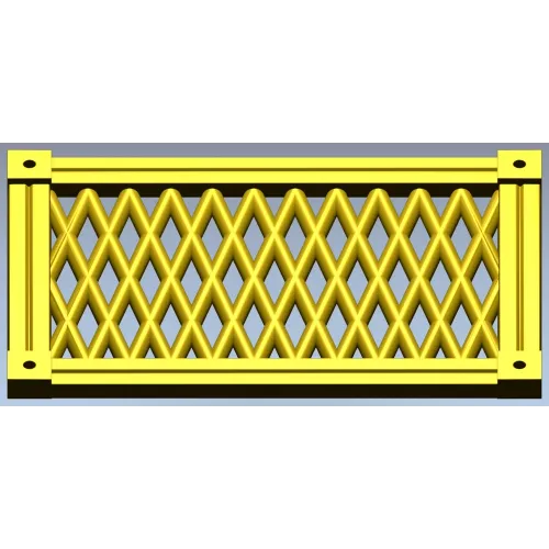 Diamond Lattice Grille - STL 3D Model for CNC