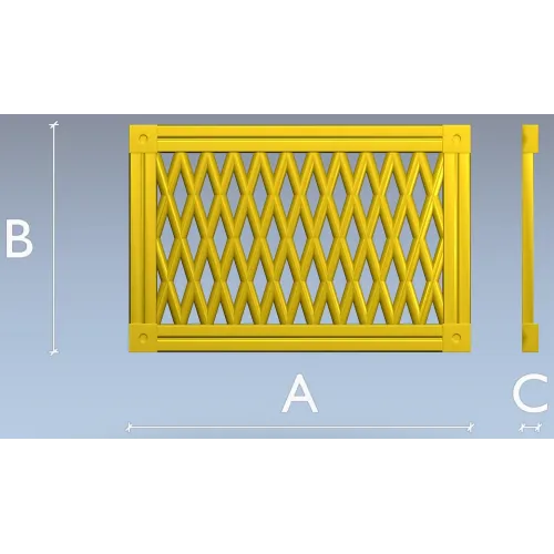 Diamond Lattice Grille - STL 3D Model for CNC