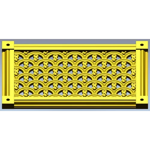 Арочная декоративная решётка - STL модель для ЧПУ