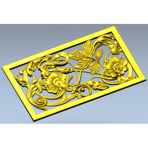 Ornamental Floral Grille STL for CNC
