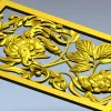 Ornamental Floral Grille STL for CNC