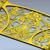 Декоративная ажурная панель в стиле ар-нуво - 3D модель STL для ЧПУ