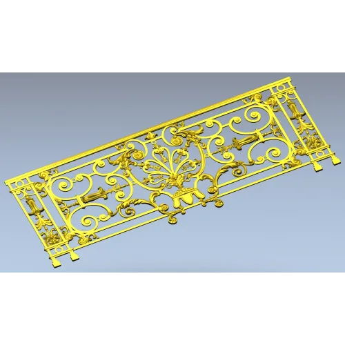 Royal Acanthus Railing - 3D STL model for CNC