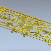 Royal Acanthus Railing - 3D STL model for CNC