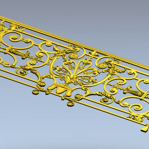 Royal Acanthus Railing - 3D STL model for CNC