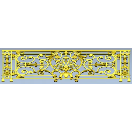 Royal Acanthus Railing - 3D STL model for CNC