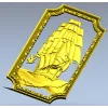Панель "Парусник на волнах" - 3D модель STL для ЧПУ