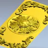 Классическая декоративная панель с розеттой - STL для ЧПУ