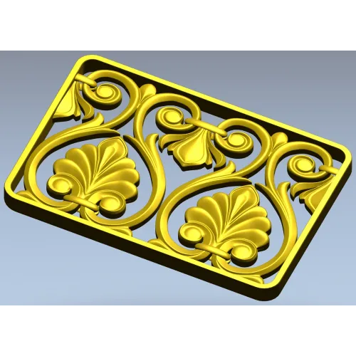 Декоративная панель "Вензель Барокко" - 3D модель STL для ЧПУ