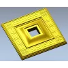Meander Square Rosette - STL 3D Model for CNC
