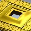 Meander Square Rosette - STL 3D Model for CNC