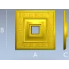 Meander Square Rosette - STL 3D Model for CNC