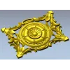 Baroque Acanthus Rosette Panel - STL 3D Model for CNC
