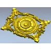 Baroque Acanthus Rosette Panel - STL 3D Model for CNC
