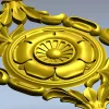 Baroque Acanthus Rosette Panel - STL 3D Model for CNC