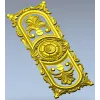 Baroque Vertical Rosette Panel - STL 3D Model for CNC