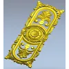 Baroque Vertical Rosette Panel - STL 3D Model for CNC