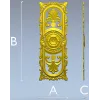 Baroque Vertical Rosette Panel - STL 3D Model for CNC
