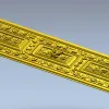Ornate Acanthus Tri-Medallion Panel STL for CNC
