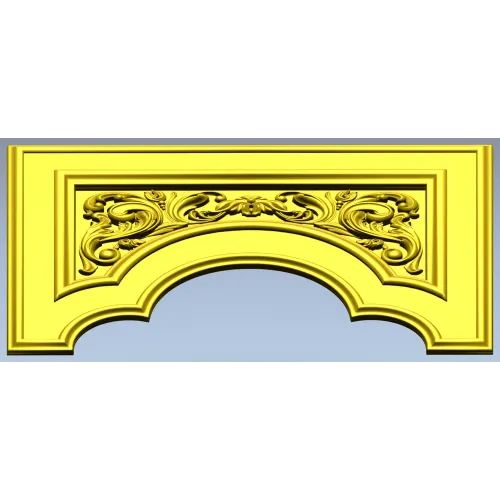 Ornate Arch Relief Panel STL for CNC Milling