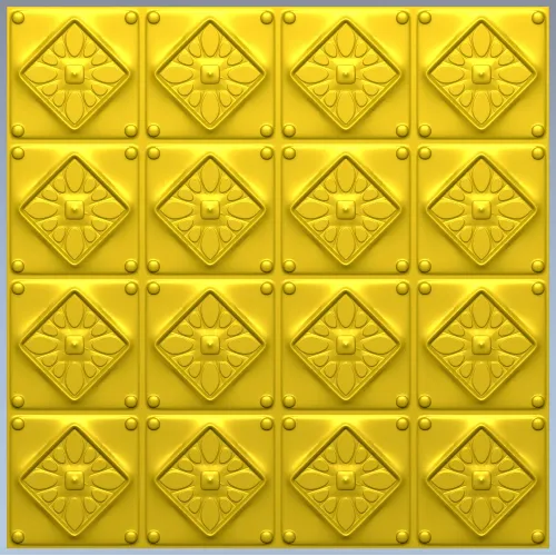 Diamond Rosette Decorative Panel - STL 3D model for CNC
