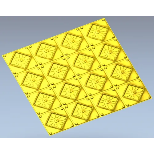 Diamond Rosette Decorative Panel - STL 3D model for CNC