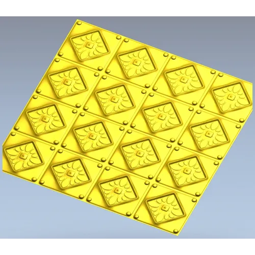 Diamond Rosette Decorative Panel - STL 3D model for CNC