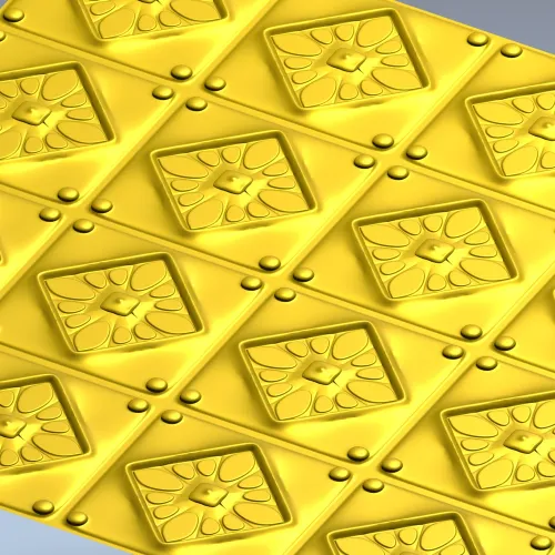 Diamond Rosette Decorative Panel - STL 3D model for CNC