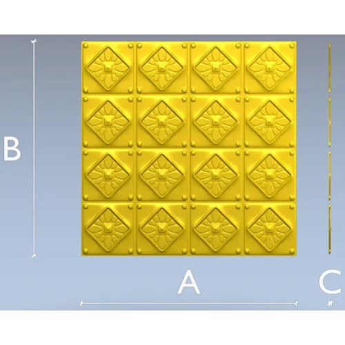 Diamond Rosette Decorative Panel - STL 3D model for CNC