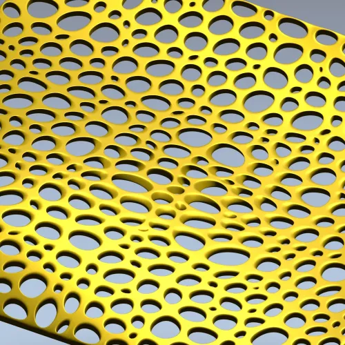 Cellular Wave Decorative Panel - STL 3D model for CNC