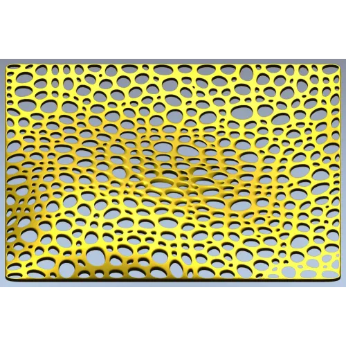 Cellular Wave Decorative Panel - STL 3D model for CNC