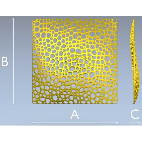 Cellular Wave Decorative Panel - STL 3D model for CNC