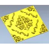Baroque Square Rosette Panel - STL 3D Model for CNC Router