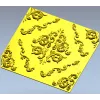Baroque Square Rosette Panel - STL 3D Model for CNC Router