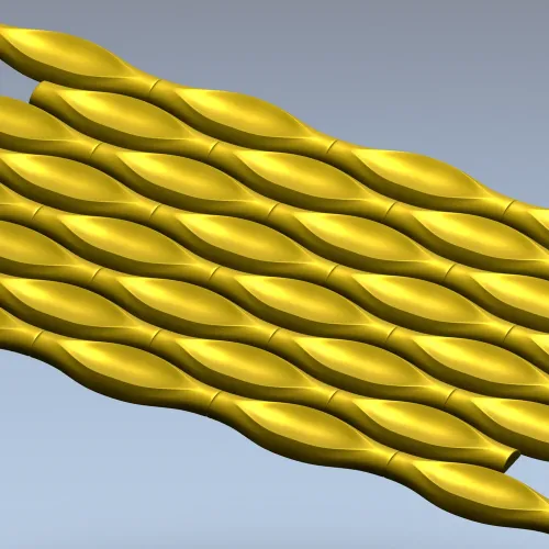 Wave Pod Decorative Panel - STL 3D Model for CNC
