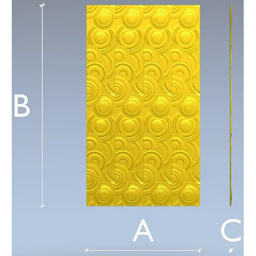 Concentric Flow Panel - decorative CNC panel STL