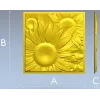 Декоративная панель "Солнечный подсолнух" - 3D модель STL для ЧПУ