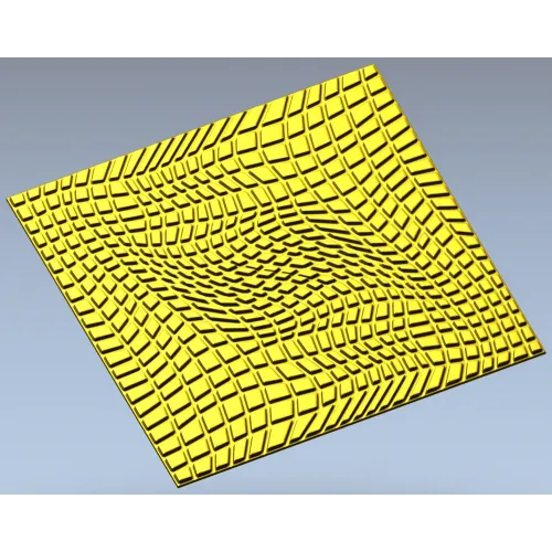 Warped Mosaic Decorative Panel STL