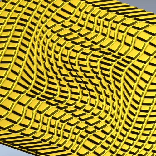 Warped Mosaic Decorative Panel STL