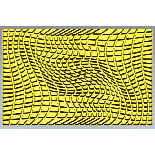 Warped Mosaic Decorative Panel STL