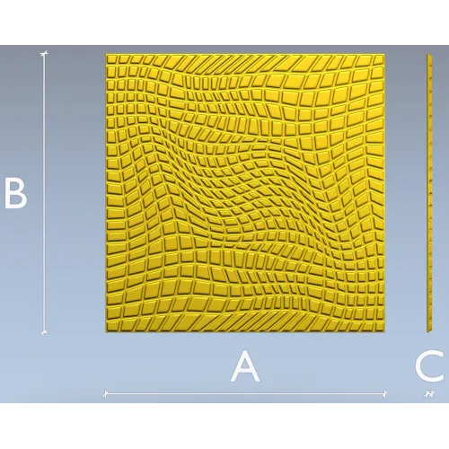 Warped Mosaic Decorative Panel STL