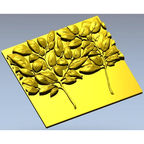 Twin Leaf Decorative Panel STL