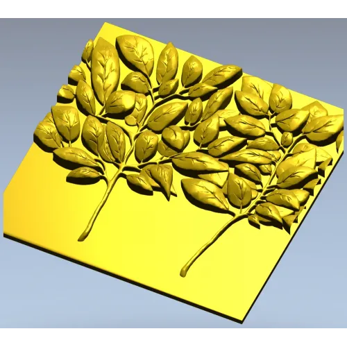 Twin Leaf Decorative Panel STL