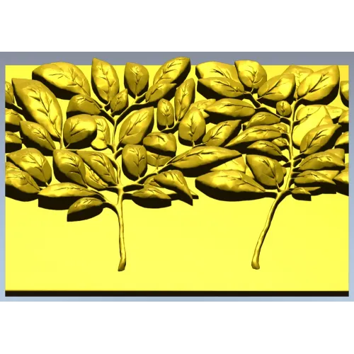 Twin Leaf Decorative Panel STL