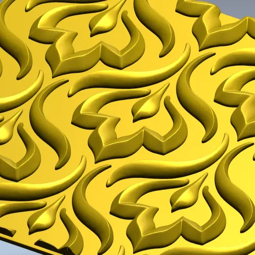 Ornate Floral Panel Relief STL