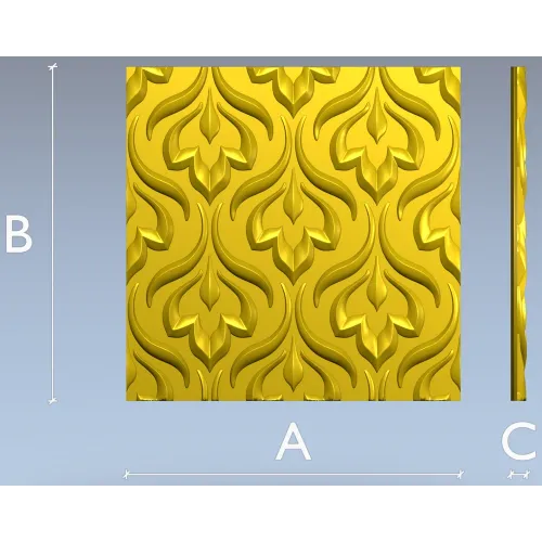 Ornate Floral Panel Relief STL