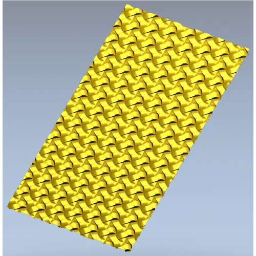 Woven Ribbon Decorative Panel STL for CNC