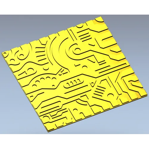 Панель "ТехноРельеф" - 3D модель STL для ЧПУ