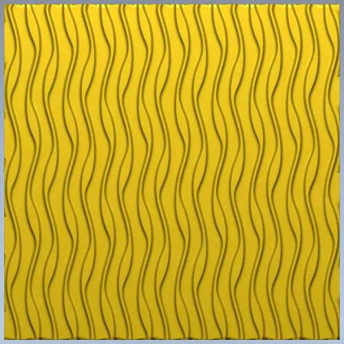 Wave Panel - seamless wavy relief STL for CNC